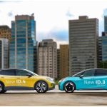 ID.3 e ID.4, os elétricos da Volkswagen, fizeram sucesso com o público em São Paulo. Foto: Volkswagen/Divulgação