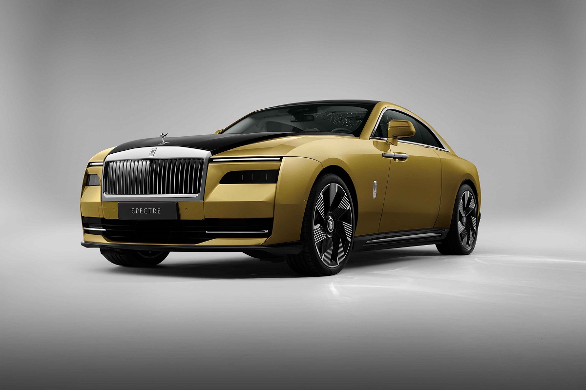 Rolls-Royce aposta no Spectre, 1º veículo 100% elétrico da marca britânica. Foto: Divulgação